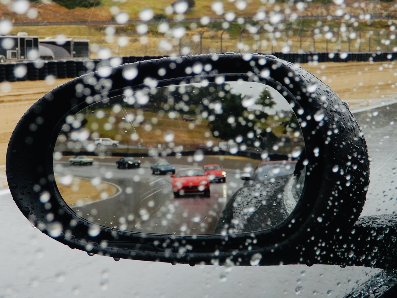 Coasting in the rain.