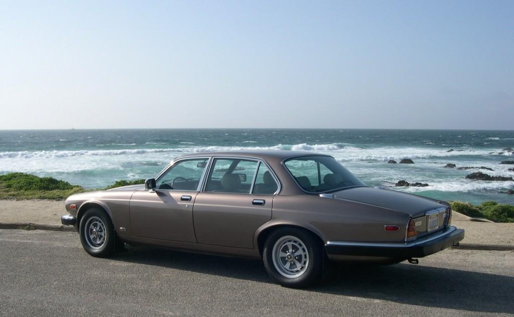 My Antelope/Doeskin 1984 XJ6 Vanden Plas along 17 Mile Drive in Carmel, CA